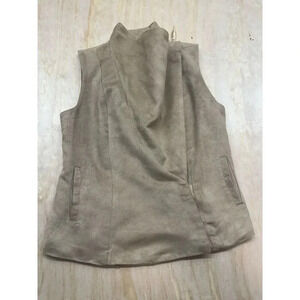 KUT From The Kloth Women's Faux Suede Vest Small Wrap Style Brown Sleeveless